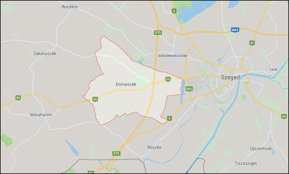 Domaszék - Google térkép